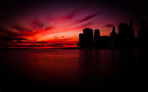 Hintergrundbilder Sonnenuntergang Meer Stadt Nacht Wasser