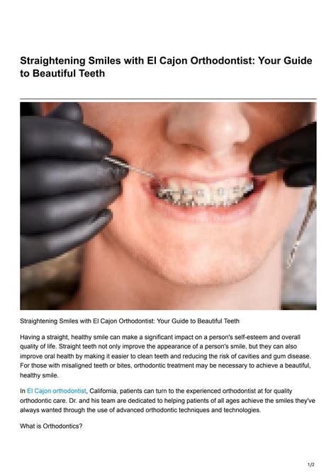 Straightening Smiles With El Cajon Orthodontist Your Guide To