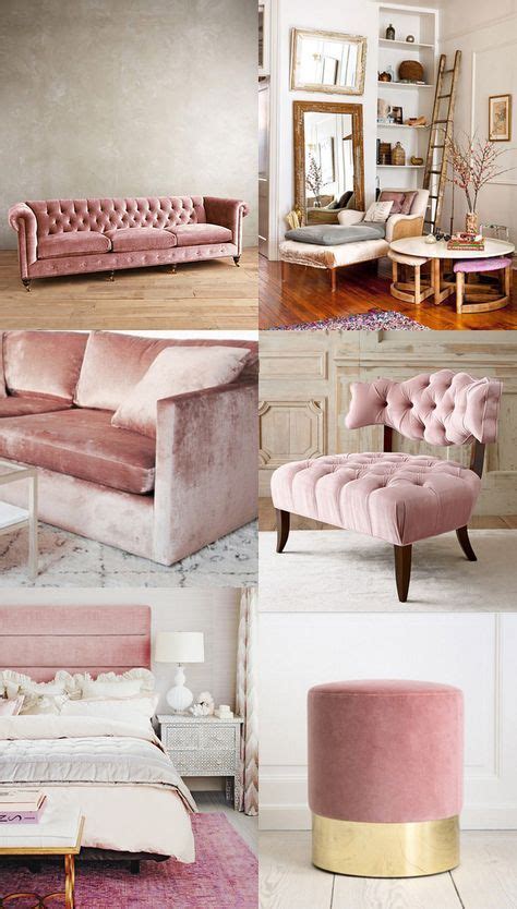 The colour for all the Girly Glam Girls: pink sofa, rose gold sofa | rose gold chair | interior ...