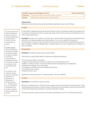 Guia Aprendizaje Estudiante 5to Grado Artistica F3 S18 PDF