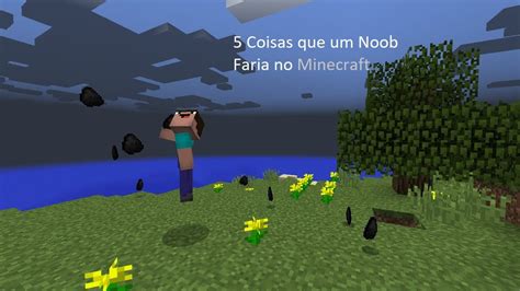 5 Coisas Que Um Noob Faria No Minecraft Youtube