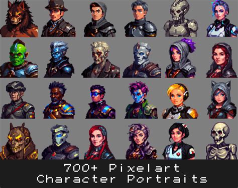 New Portraits Added Pixel Art Rpg Character Portraits