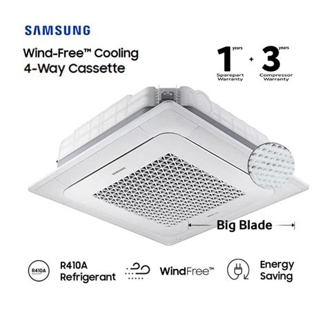 Samsung Ac Cassette Inverter 4 Way Wind Free 5 Pk Ac120tn4dkcea