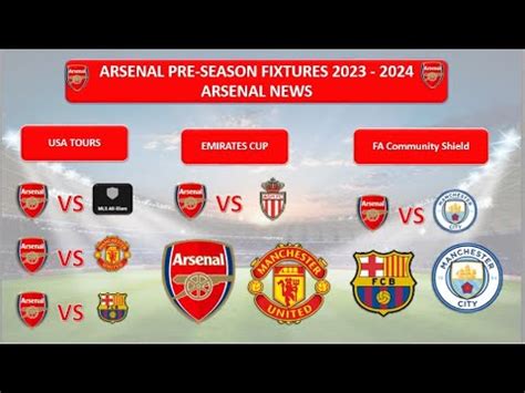 Complete Guide To Arsenal Pre Season Fixtures Ft Man United Man