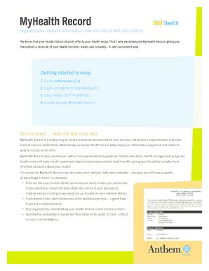 Fillable Online MyHealth Record Fax Email Print PdfFiller