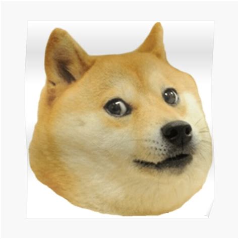 "Doge Head meme" Poster for Sale by jamcaYT | Redbubble