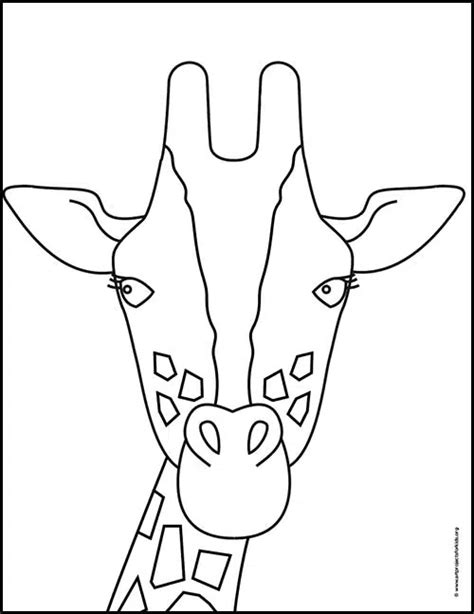 Giraffe Head Drawing Easy