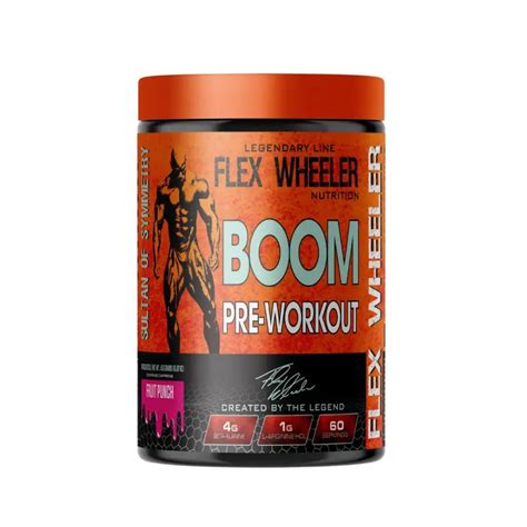 Buy Flex Wheeler Nutrition Boom Pre Workout 60 Servings