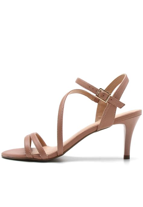 Sandália VIA UNO Tiras Nude Compre Agora Dafiti Brasil