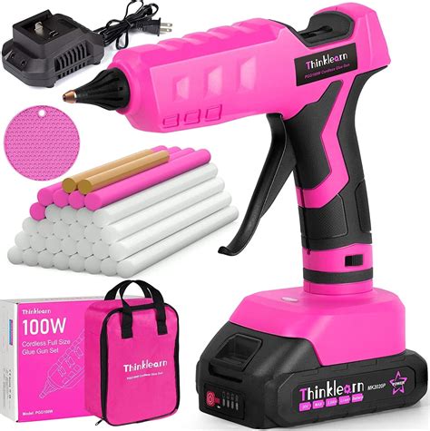 Crafting Multi Kit V Pink Cordless Hot Glue Gun With Pcs Full