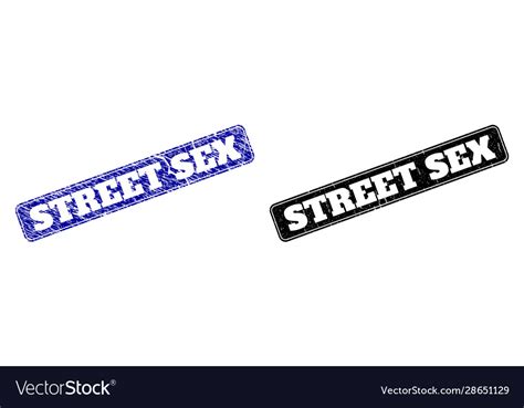 Street Sex Black And Blue Rounded Rectangular Vector Image