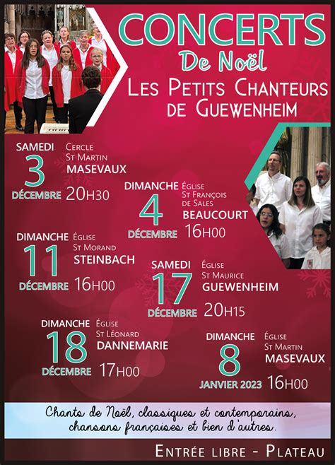 Concerts De No L Les Petits Chanteurs De Guewenheim