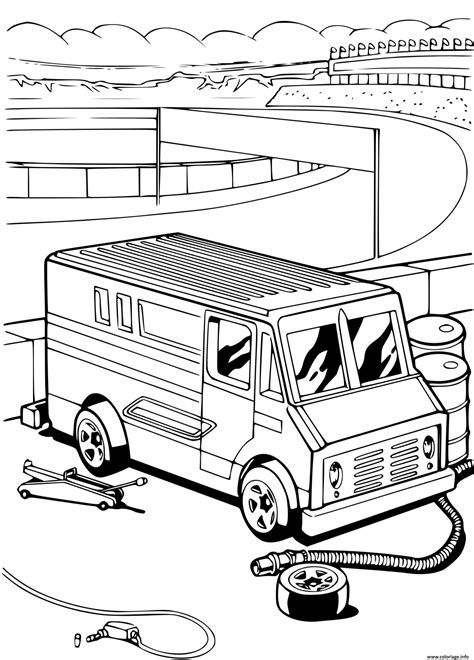 Coloriage Hot Wheels Mechanic Repair Voiture Jecolorie