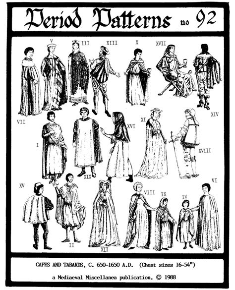 Medieval Renaissance 650-1650 AD Capes & Tabards Adult and Children ...