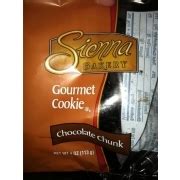 Sienna Gourmet Cookie Chocolate Chunk Calories Nutrition Analysis