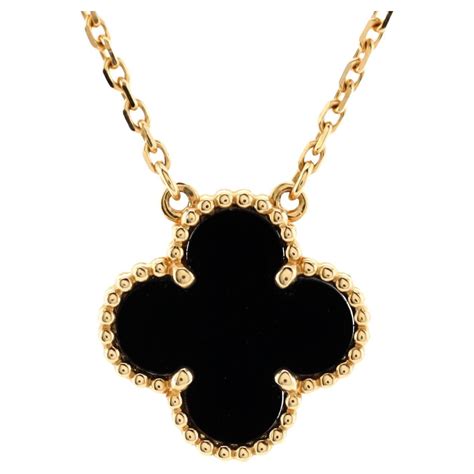 Van Cleef And Arpels Vintage Alhambra Pendant Necklace K Yellow Gold