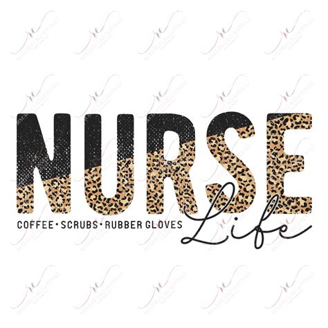 Nurse Life Leopard Ready To Press Sublimation Transfer Print Rachels Essentials