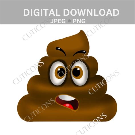 Cute Poop Emoji Download Png File Jpeg File Printable Cute