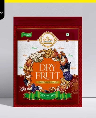 Printed Glossy Dry Fruit Packaging Pouch Zipper Slider At Rs 250 Kg