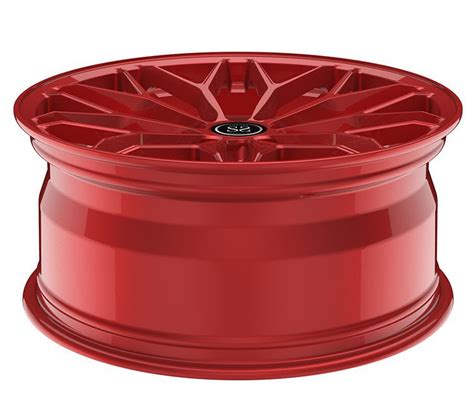 Custom Design Red Spokes Monoblock Piece Luxury Forged Wheels For