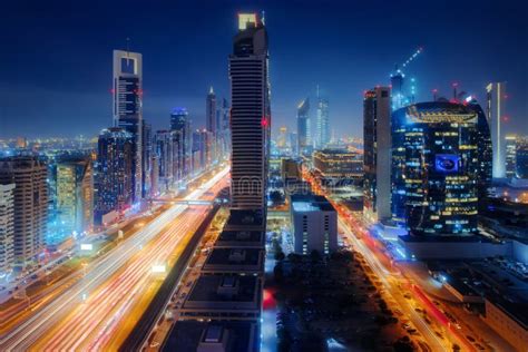 Dubai Downtown City Center Skyline Stock Image Image Of Architecture