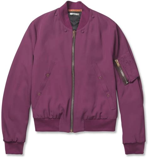 Purple Bomber Jacket Jackets