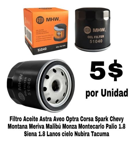 Filtro Aceite Daewoo Lanos Cielo Espero Nubira Racer Tacoma Mercadolibre