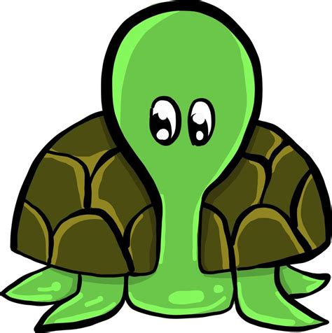 Green turtle, illustration, vector on white background. 13519021 Vector ...