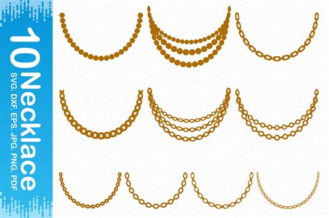 Gold Necklace Clipart Image