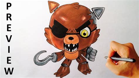 How To Draw Foxy From Five Nights At Freddys Fnaf Collector Clip