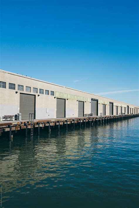 "Storage Buildings Extending Into San Francisco Bay Along The
