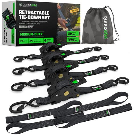 1 X 10 Retractable Ratchet Straps