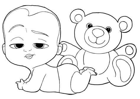 Printable Baby Coloring Pages Realistic