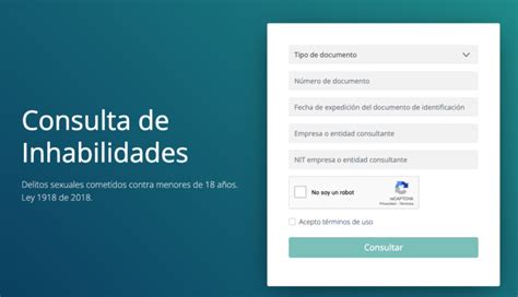 Certificado De Inhabilidades Por Delitos Sexuales En Colombia