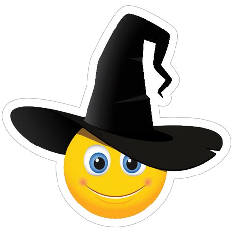 Cute Halloween Witch Hat Emoji Sticker