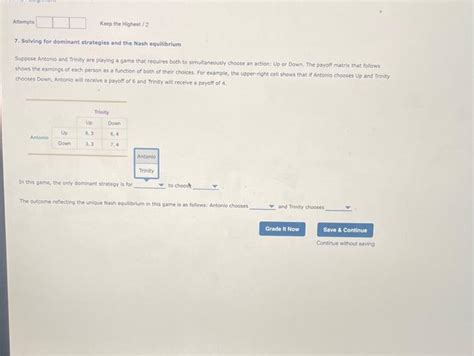 Solved 7 Solving For Dominant Strategies And The Nash Chegg