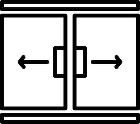 Premium Vector Sliding Door Icon Set Slide To Open Door Arrow Vector