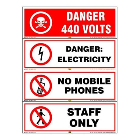 Buy Mr Safe Electrical Safety Signs In Pvc Sticker Pack Of