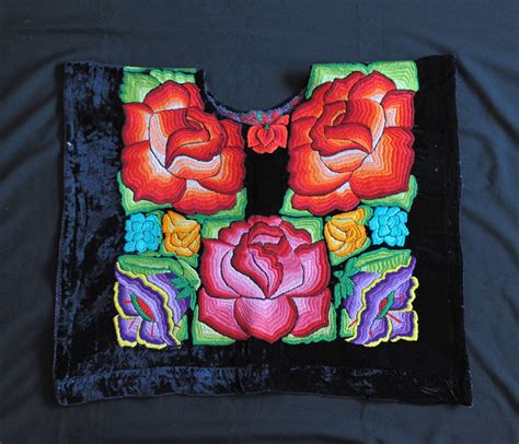 Zapotec Huipil Embroidered Textiles Oaxaca Tehuantepec A Photo On