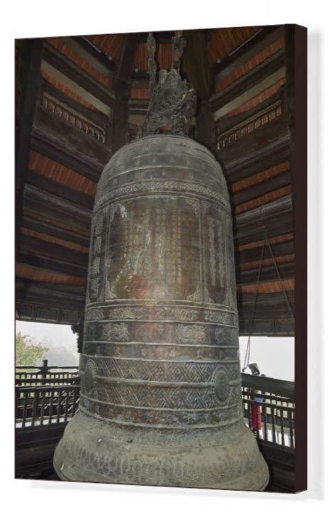 Prints Of Giant Bell At Bai Dinh Buddist Temple Complex Near Ninh Binh