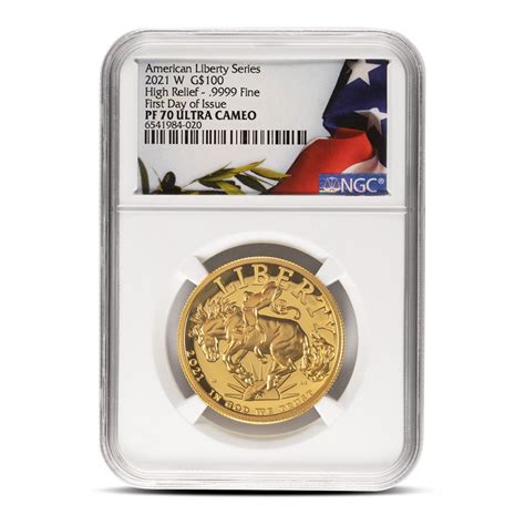 2021 W American Liberty High Relief Gold Coin Ngc Pf70 Provident Metals™