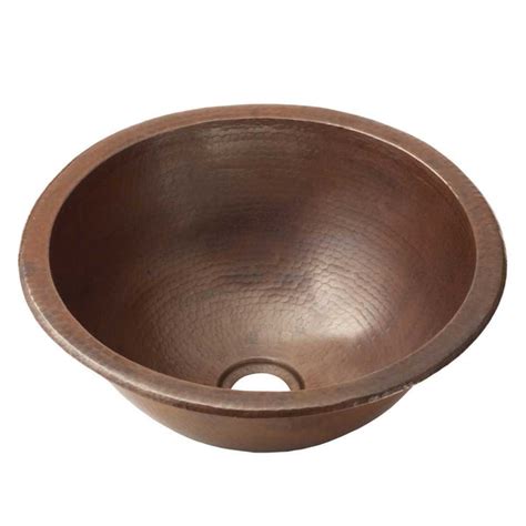 Native Trails Paloma 14 Round Copper Bathroom Sink Antique Copper C