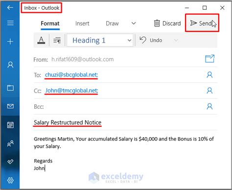 How To Send Automatic Email From Excel To Outlook 4 Methods