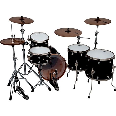 Ddrum Reflex Pocket 5 Piece Shell Pack Satin Black Lacquer Nickel