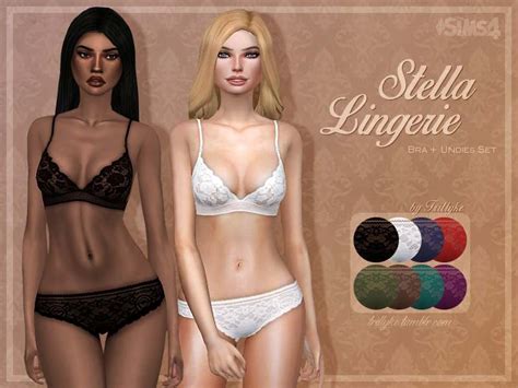 Скачать мод Комплект нижнего белья Stella Lingerie Set для Симс 4 бесплатно