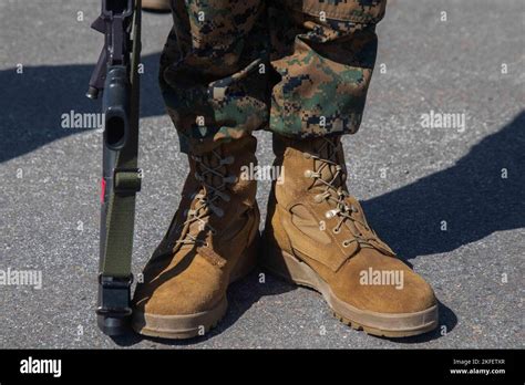 A U S Marine Corps Recruit With Delta Company St Recruit Training