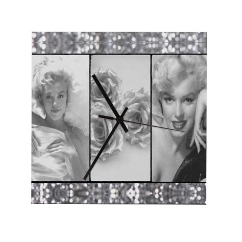 Marilyn Monroe Clock Dreamy 11 12 15 S Non Ticking Wooden Square Wall