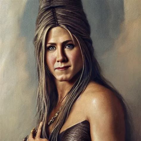 The Portrait Of Jennifer Aniston As Amazon In An Stable Diffusion