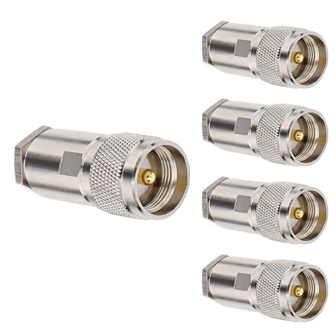 Pl259 Coax Connectors 5 Pack Pl 259 Uhf Male Clamp Connector Pl259 Uhf Plug Male Rf