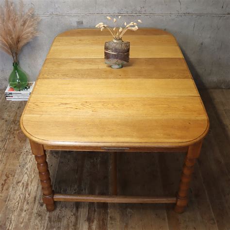 Vintage Rustic Solid Oak Extending Dining Table - 0212d – Mustard Vintage